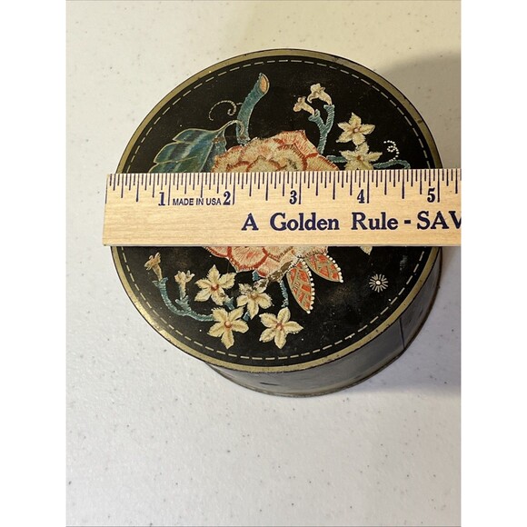 Vintage Avon Mid Century Jasmine Dusting Powder Tin Flaws Floral Nostalgic Scent - Picture 10 of 11